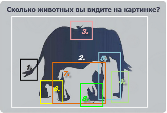 Размять мозги. проверьте себя, найдите 6 животных на картинке | salatnik